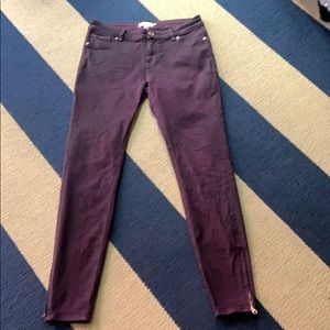 Ted Baker Plum Skinny Jeans Zip Cuff 28